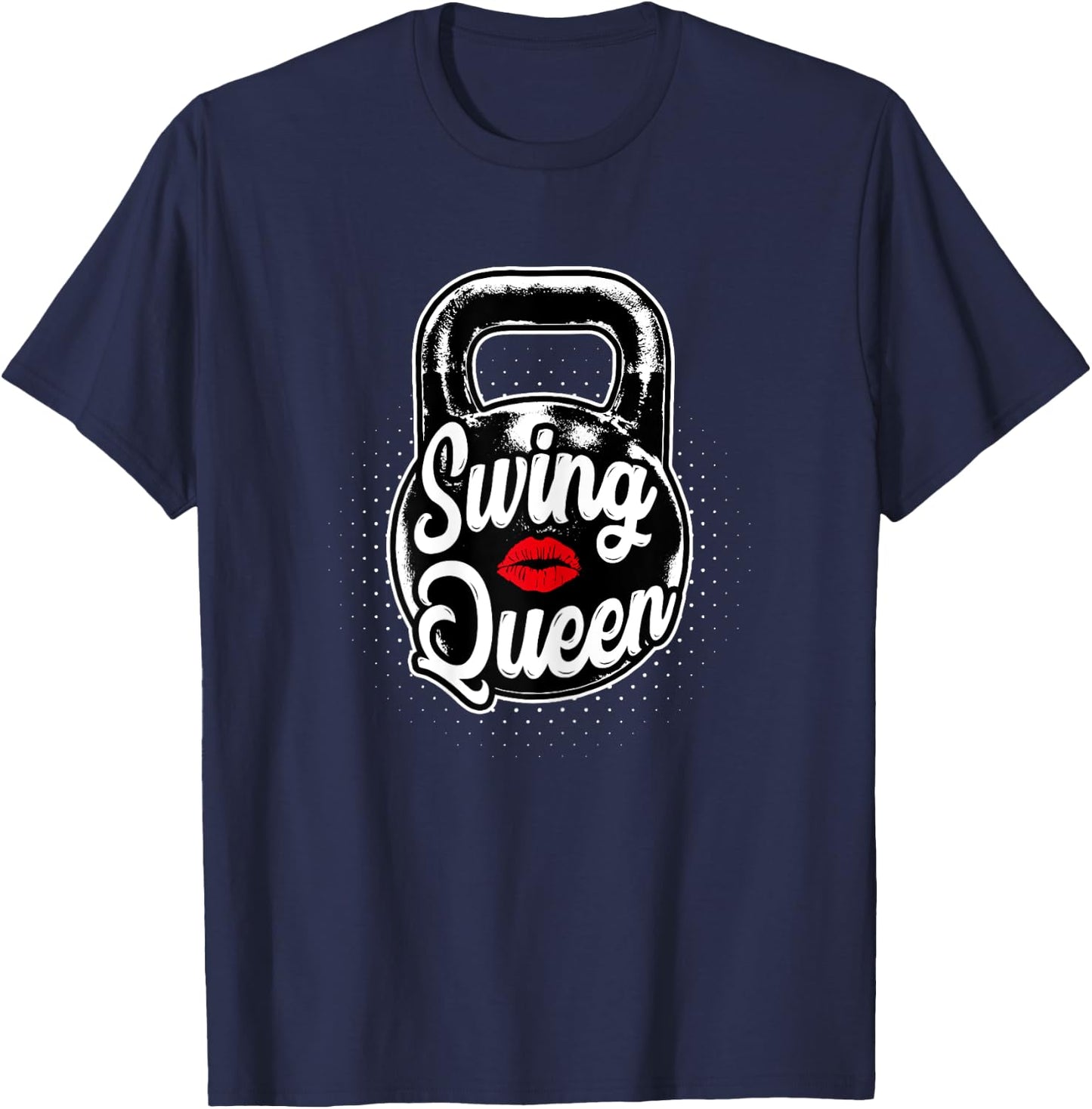 Kettlebell Swing Queen Gym Training T-Shirt - T-Shirt | Navy