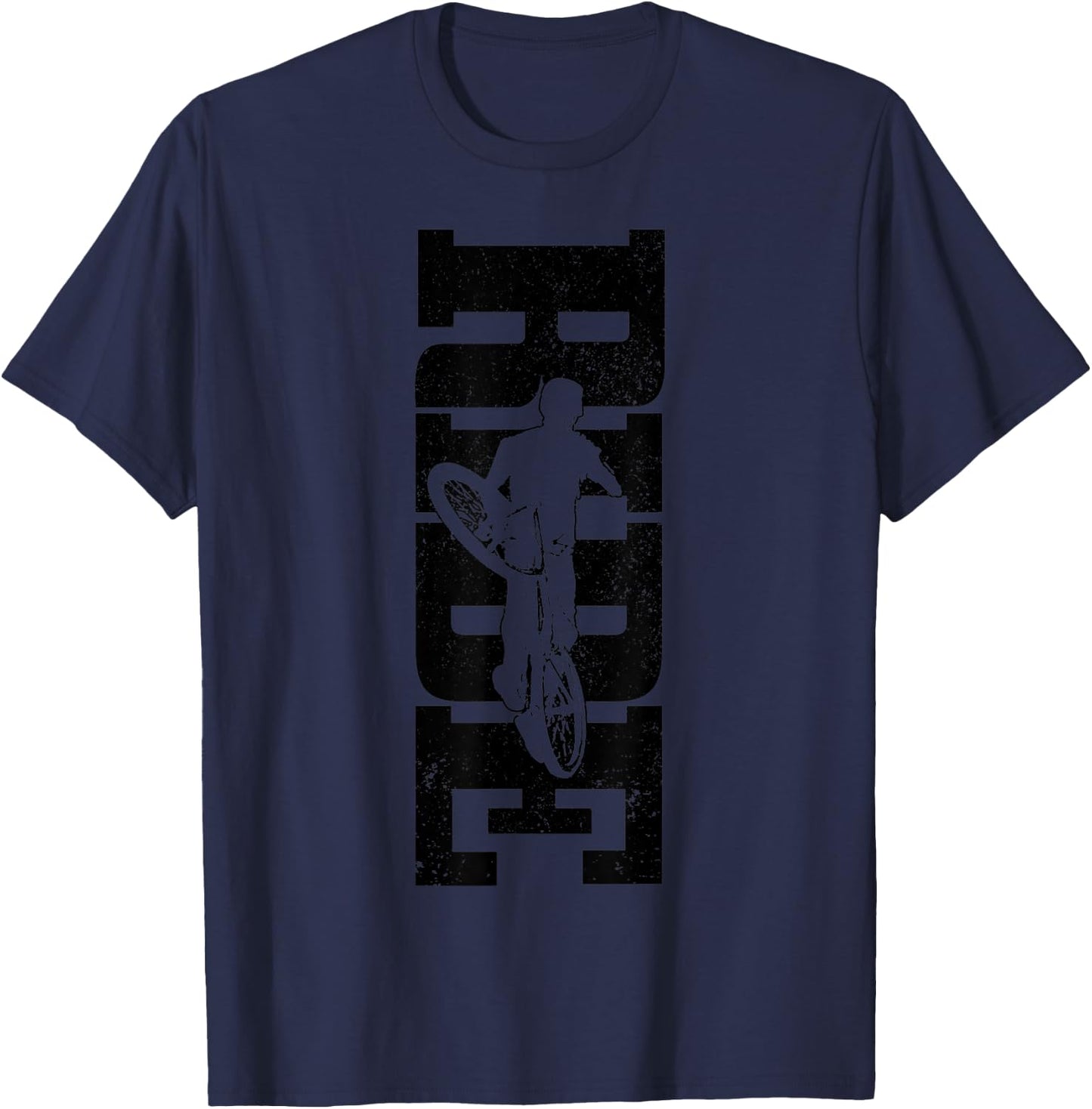 Mountain Bike Vintage MTB RIDE Downhill Mountain Biking T-Shirt - T-Shirt | Navy