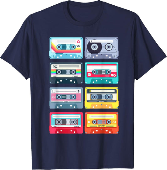 80s 90s Vintage Graphic Novelty & Cool Designs T-Shirt - T-Shirt | Navy