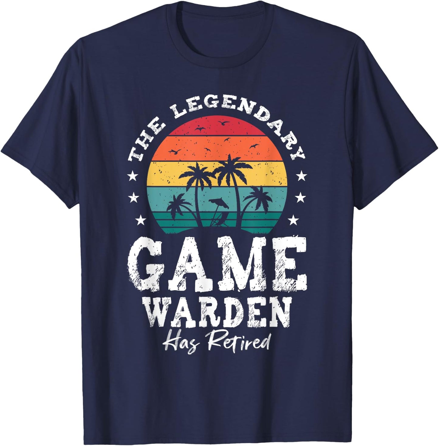 Legendary Retired Game Warden T-Shirt - T-Shirt | Navy