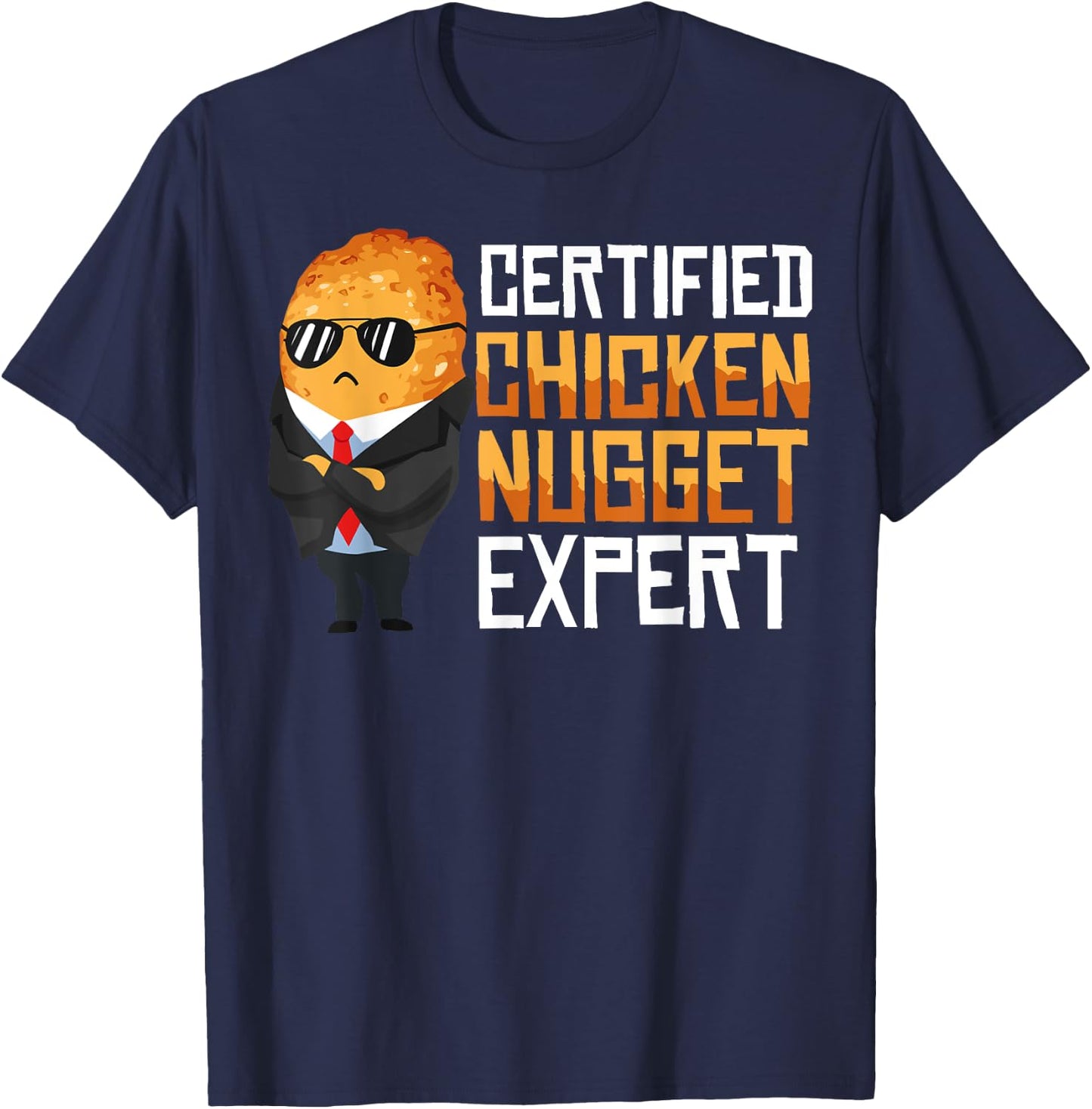 Cool Deep Fried Tenders Wings Food Quote Designs Chicken Nugget Gift Women Nug Life Chix Lovers T-Shirt - T-Shirt | Navy
