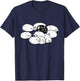 Rock-n-Roll Peace Love Black Sheep Funny Animals Graphic Art T-Shirt - T-Shirt | Navy