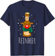 REINBEER Funny Reindeer Beer Christmas Celebrations Drink T-Shirt - T-Shirt | Navy