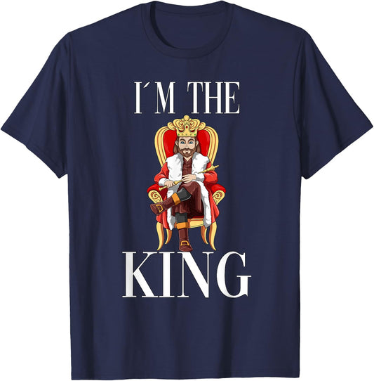 King throne scepter crown monarch nobility T-Shirt - T-Shirt | Navy