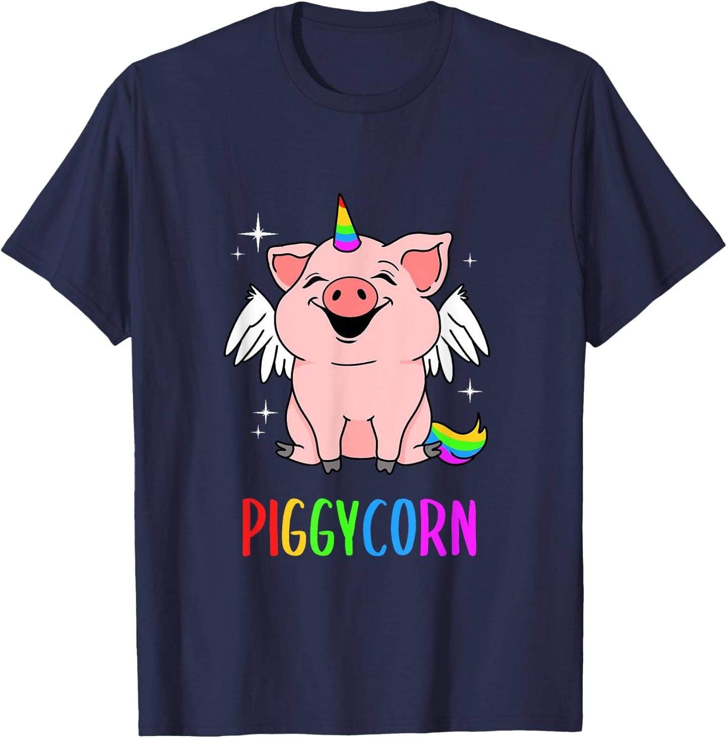 Piggycorn Pig Unicorn T-Shirt - T-Shirt | Navy