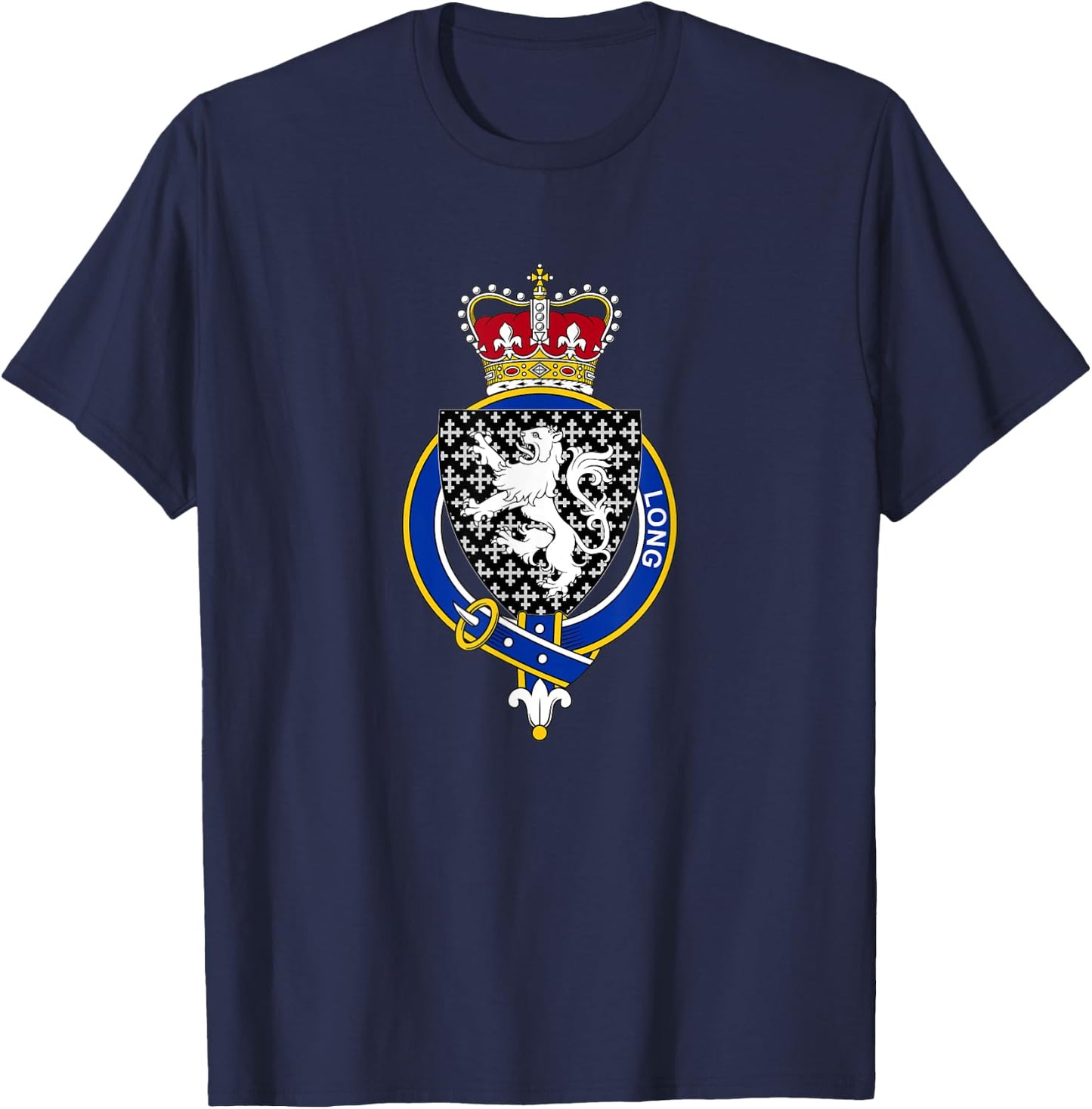 Long Coat of Arms - Family Crest T-Shirt - T-Shirt | Navy