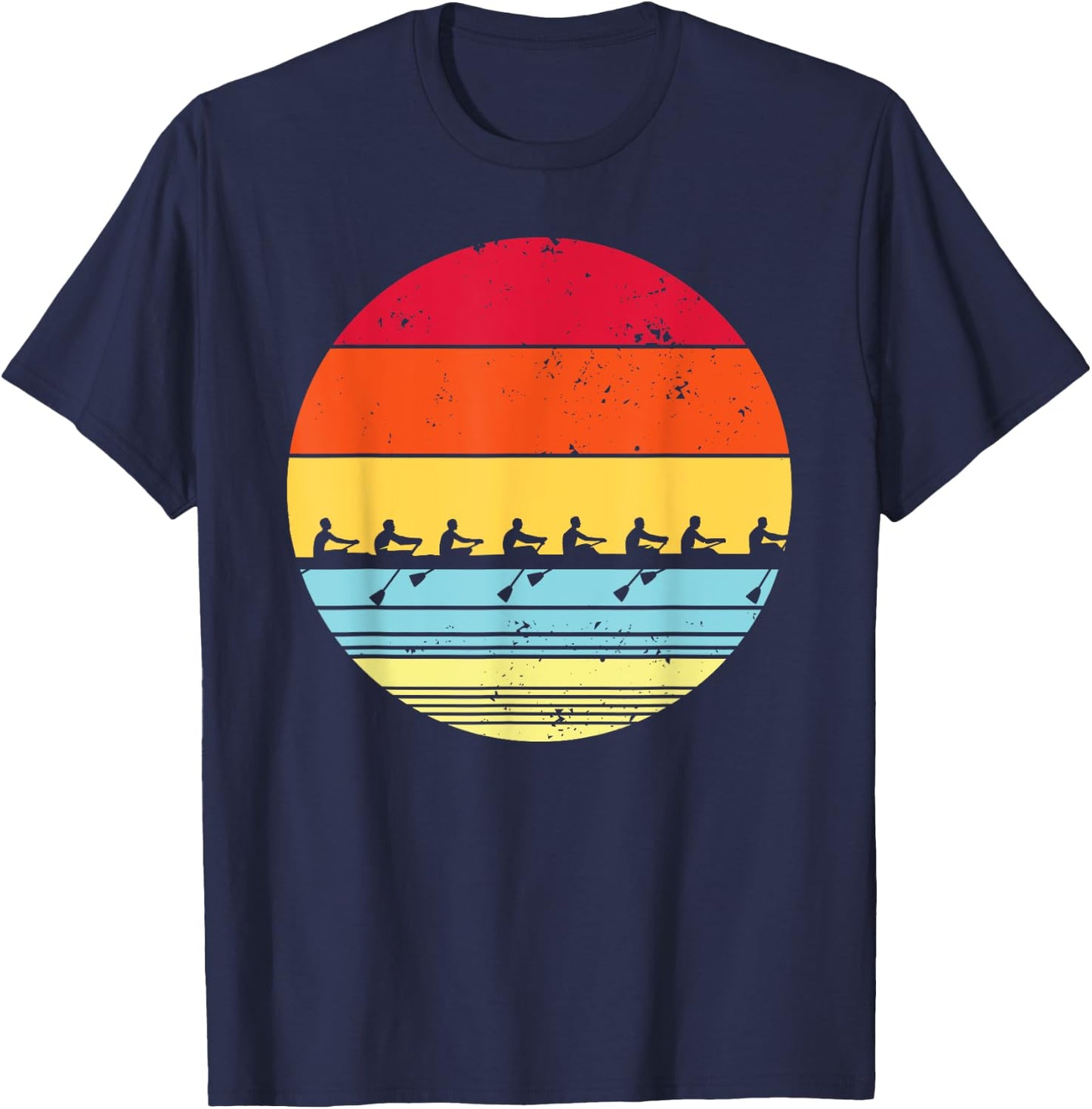Vintage Rowing Funny Rower Crew Boat Team Gift Women T-Shirt - T-Shirt | Navy