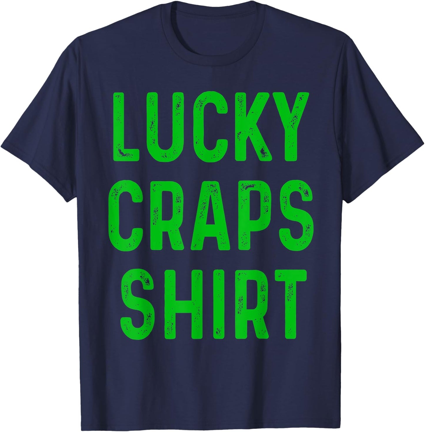Retro Lucky Craps Shirt Funny Gambling Gift Gambler Shirt T-Shirt - T-Shirt | Navy