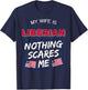My Wife Is Liberian Republic of Liberia Heritage Roots Flag T-Shirt - T-Shirt | Navy