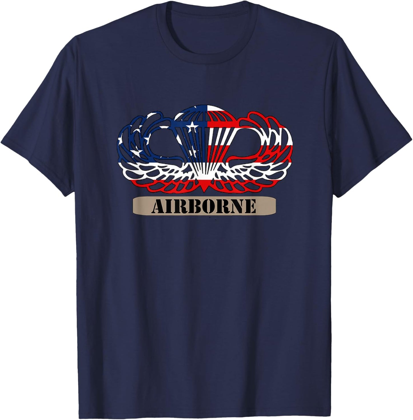 Airborne Paratrooper Jump Wings T-Shirt - T-Shirt | Navy