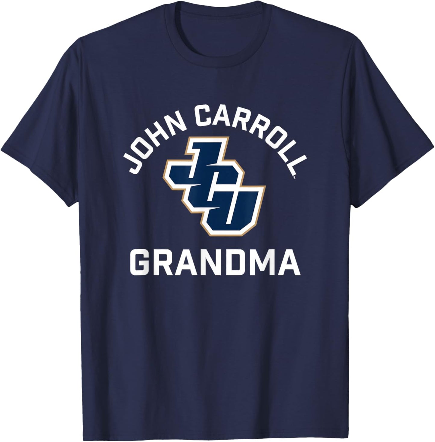 John Carroll University Blue Streaks Arched Grandma T-Shirt - T-Shirt | Navy