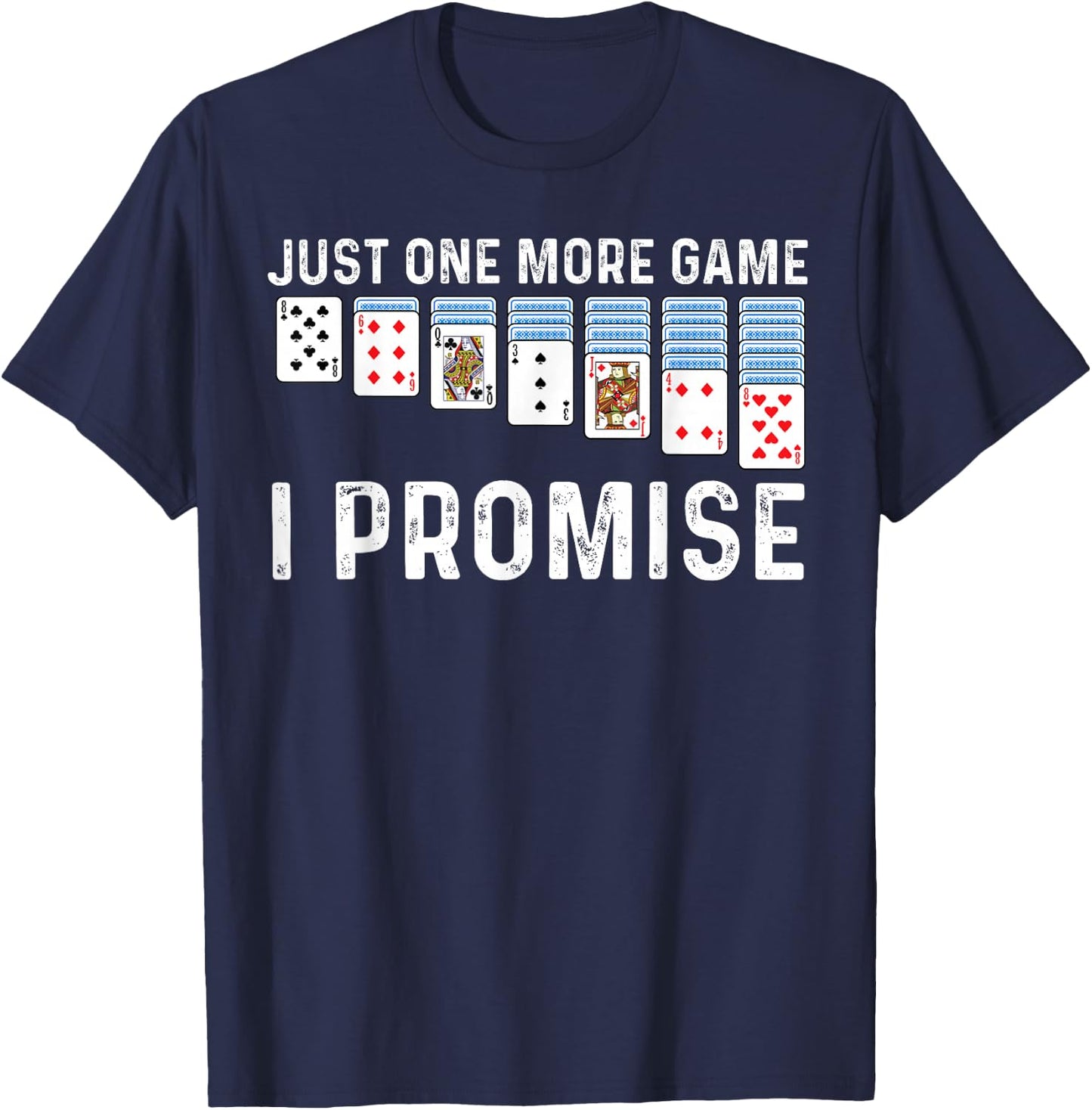 Solitaire Gift Women Card Game Player Solitaire Game T-Shirt - T-Shirt | Navy