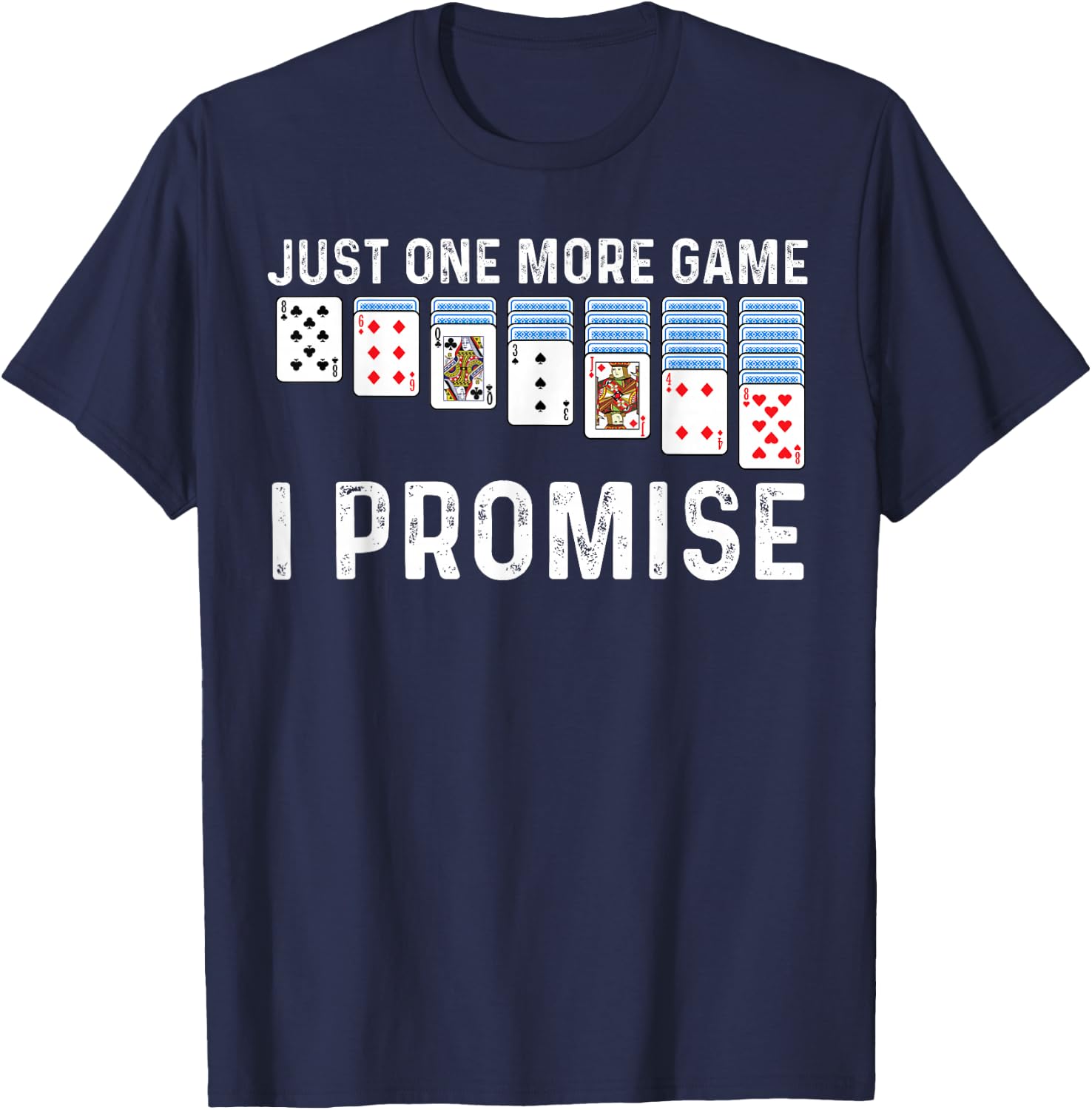 Solitaire Gift Women Card Game Player Solitaire Game T-Shirt - T-Shirt | Navy