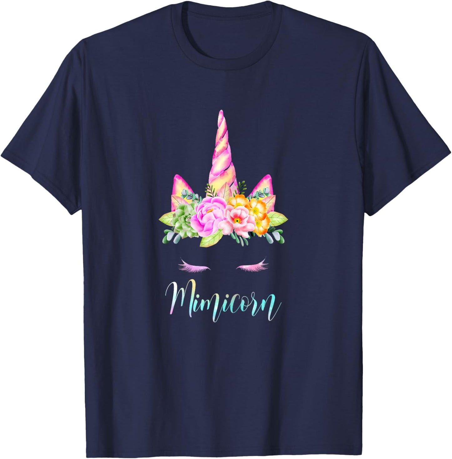 Funny Mimicorn Unicorn Costume Women Mom Mother's Day T-Shirt - T-Shirt | Navy