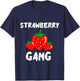 Strawberry Gang Sweet Summer Fruits Strawberry Picker Team T-Shirt - T-Shirt | Navy