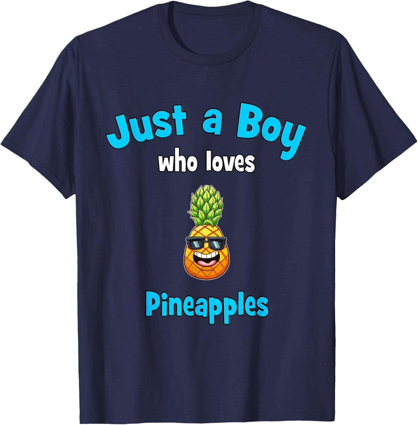 Pineapple Shirt for Boys | Kids Pineapple T-Shirt - T-Shirt | Navy