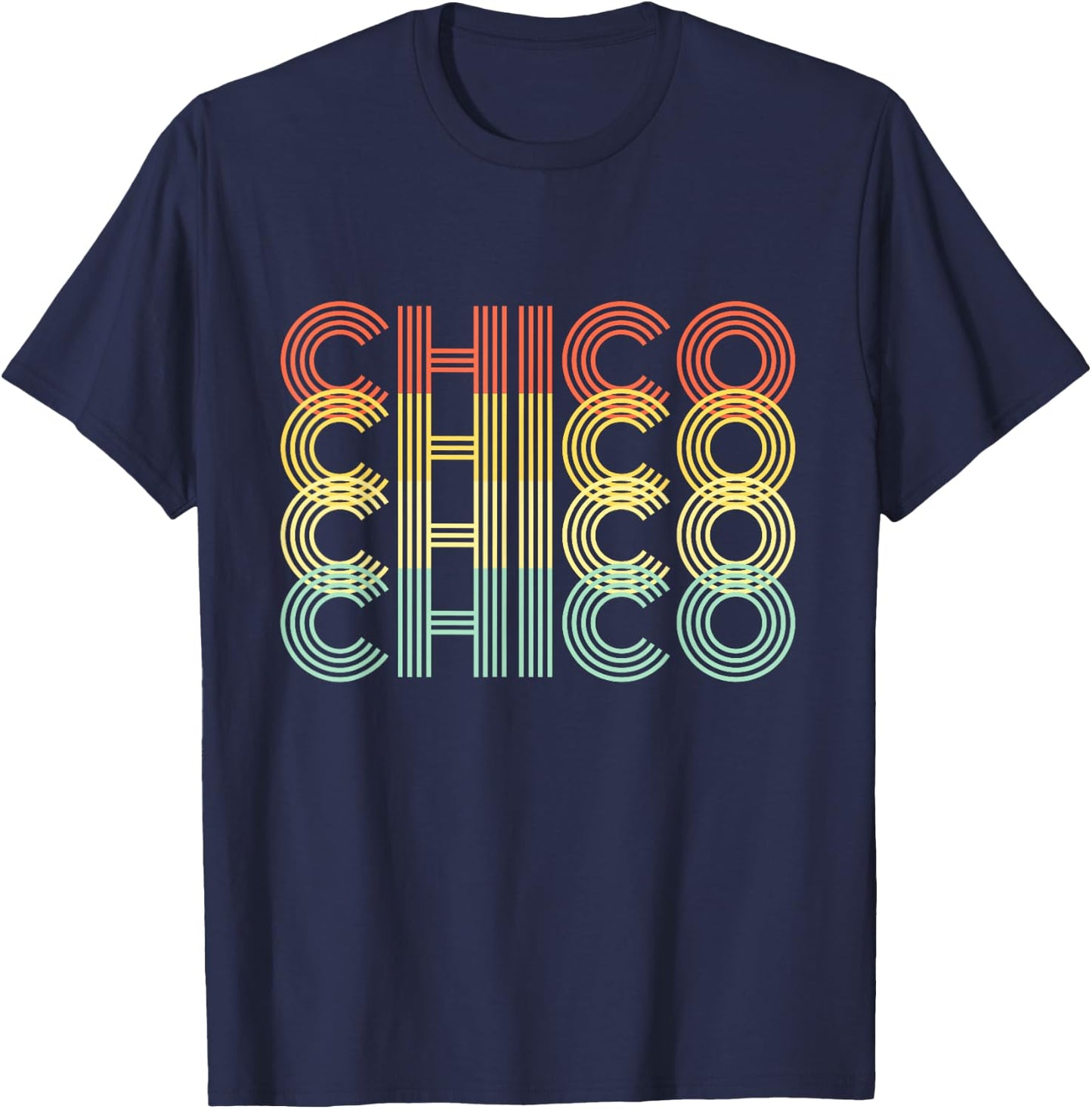 Chico City Retro Vintage Hometown California T-Shirt - T-Shirt | Navy