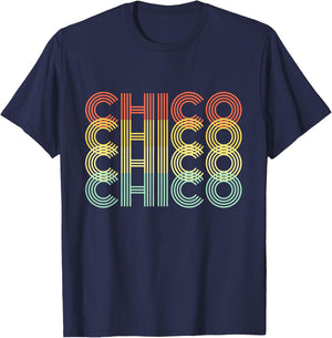 Chico City Retro Vintage Hometown California T-Shirt - T-Shirt | Navy