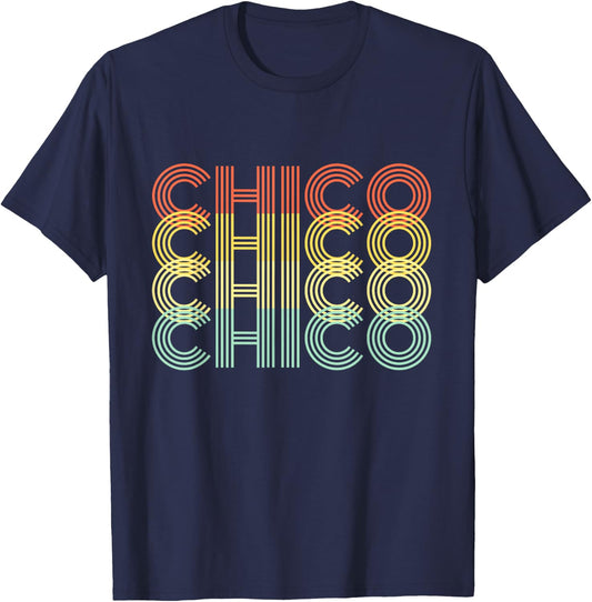 Chico City Retro Vintage Hometown California T-Shirt - T-Shirt | Navy