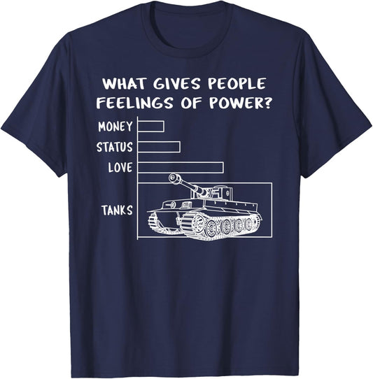 Tiger Tank Panzer VI Power Meme WW2 Gift T-Shirt - T-Shirt | Navy