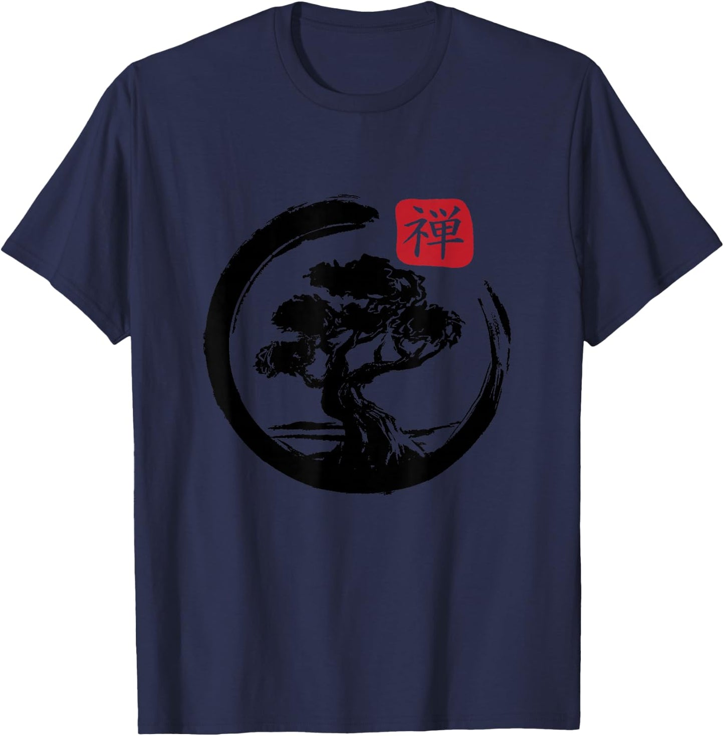 Bonsai Tree Japan Zen Japanese Bonsai Tree Gift T-Shirt - T-Shirt | Navy