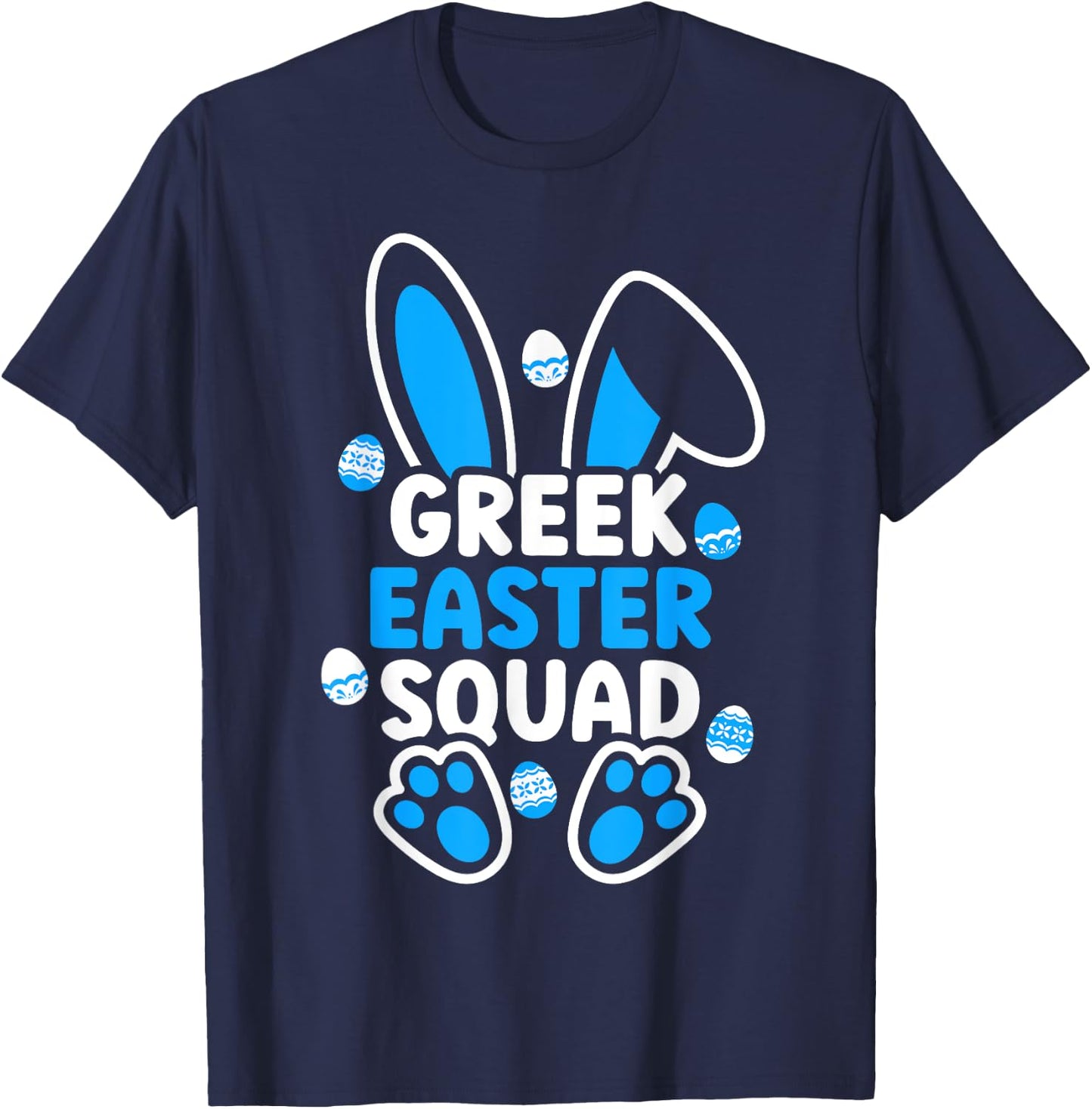 Greek Easter Squad Family Matching Easter Egg Greek Kids T-Shirt - T-Shirt | Navy
