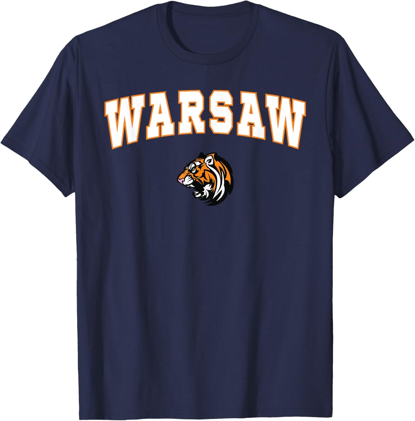 Warsaw High School Tigers T-Shirt - T-Shirt | Navy