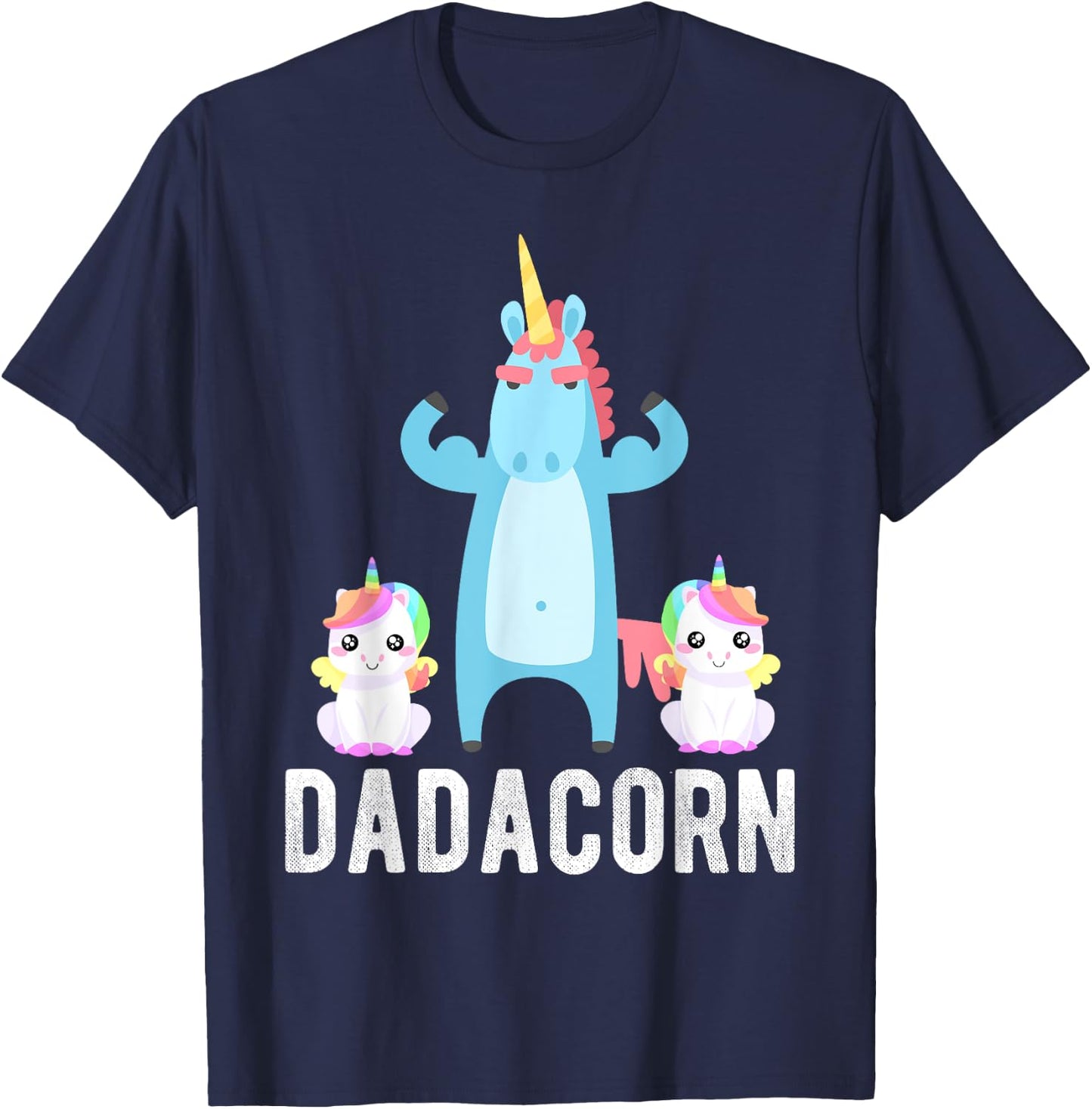 Dadacorn, Funny Unicorn Lover for Papa Dad and Kid T-Shirt - T-Shirt | Navy