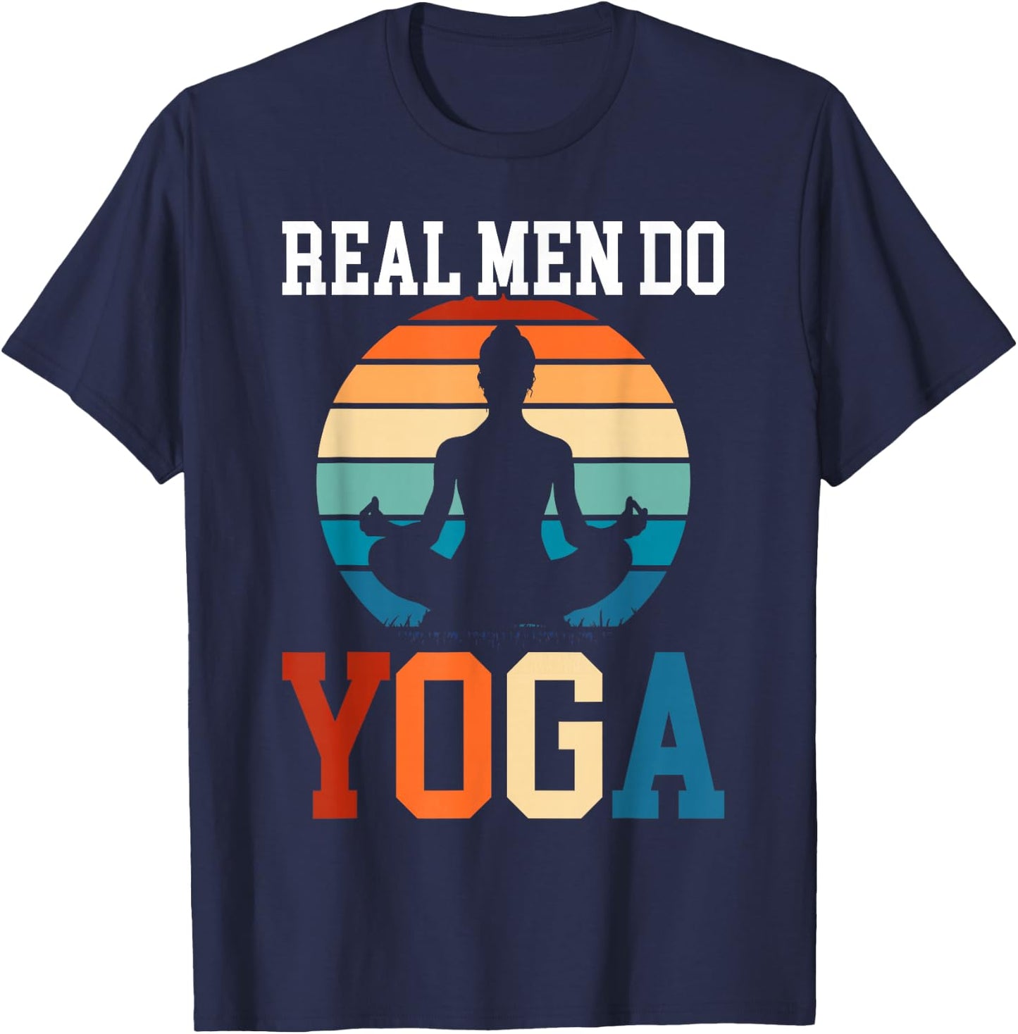 Funny Yoga Design Boys Yoga Pose Meditation Lovers T-Shirt - T-Shirt | Navy