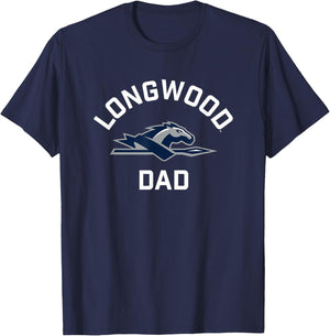 Longwood University Lancers Arched Dad T-Shirt - T-Shirt | Navy