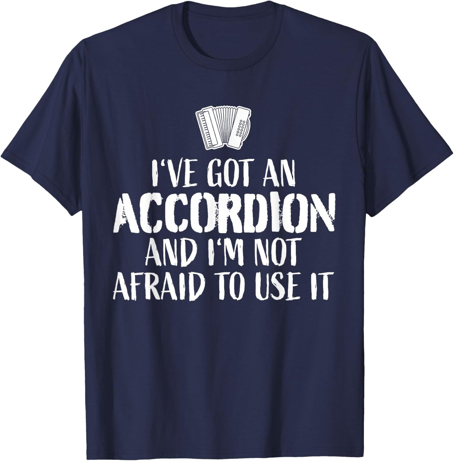 Accordion Player Ship Piano Accordion T-Shirt - T-Shirt | Navy