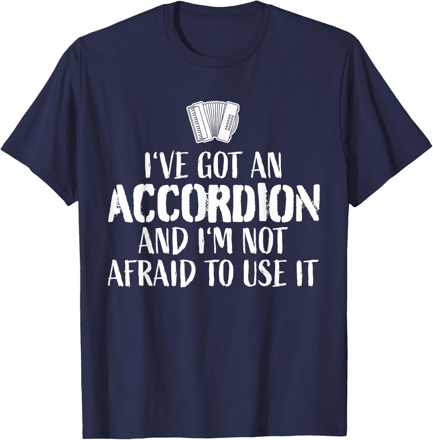 Accordion Player Ship Piano Accordion T-Shirt - T-Shirt | Navy