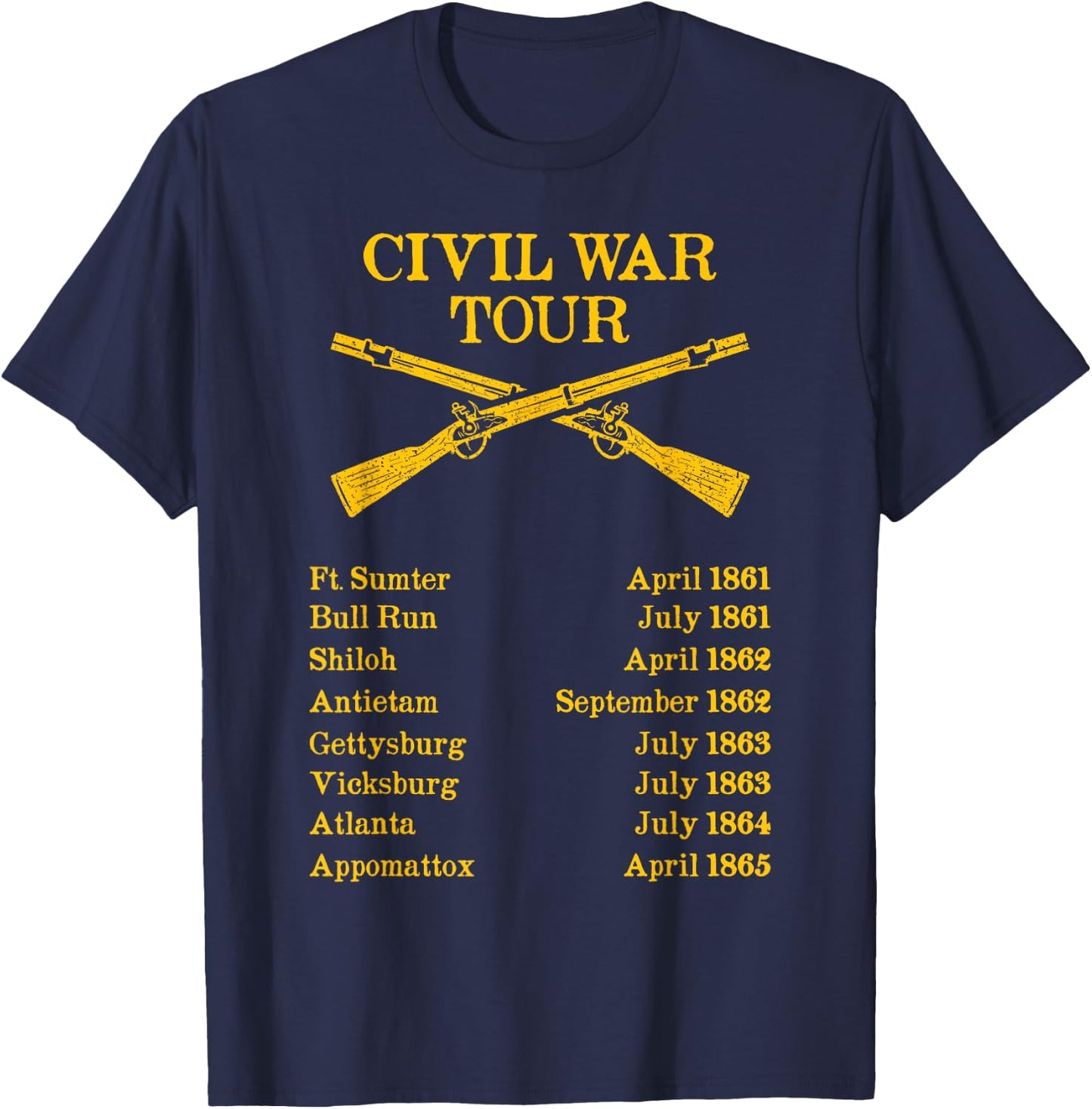 Civil war tour - civil war reenactment T-Shirt - T-Shirt | Navy