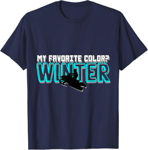 Snowmobile Motor Sled Snowmobiling Winter Sports Gift T-Shirt - T-Shirt | Navy