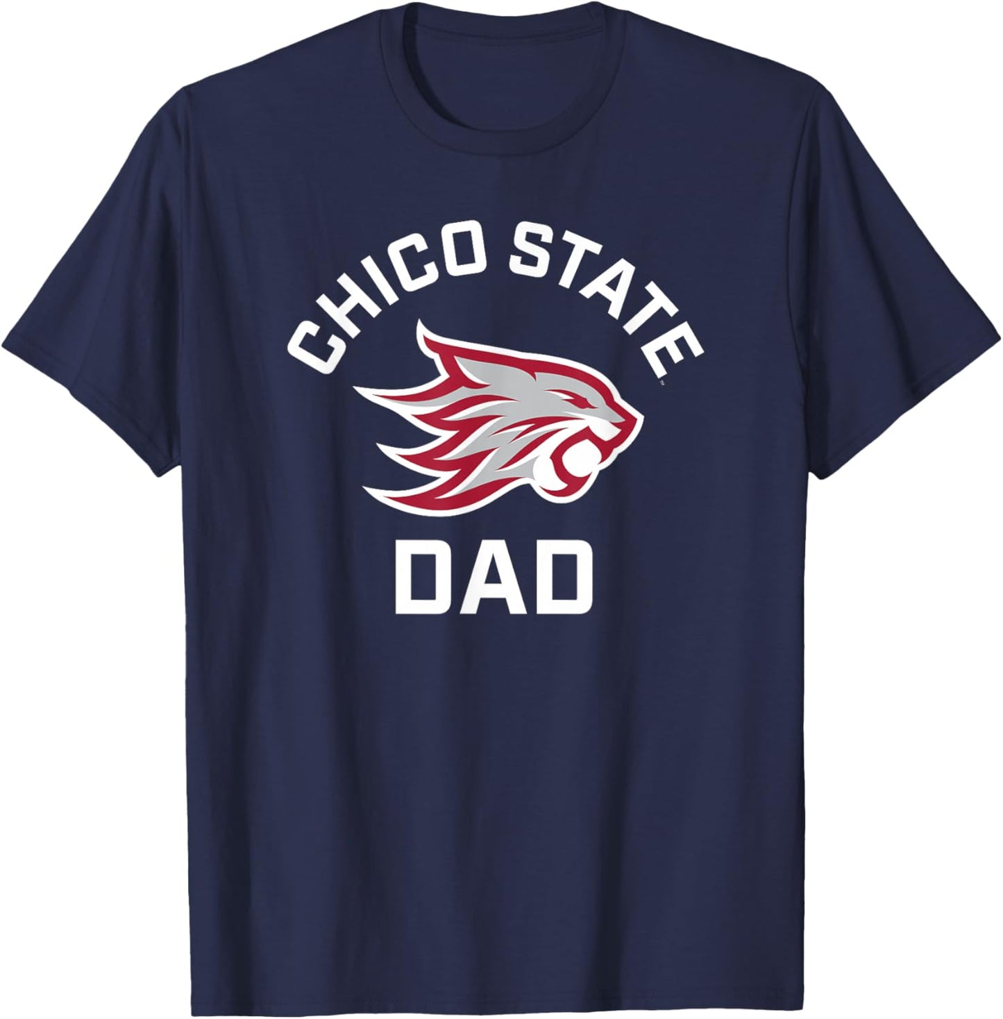 Chico State Wildcats Arched Dad T-Shirt - T-Shirt | Navy
