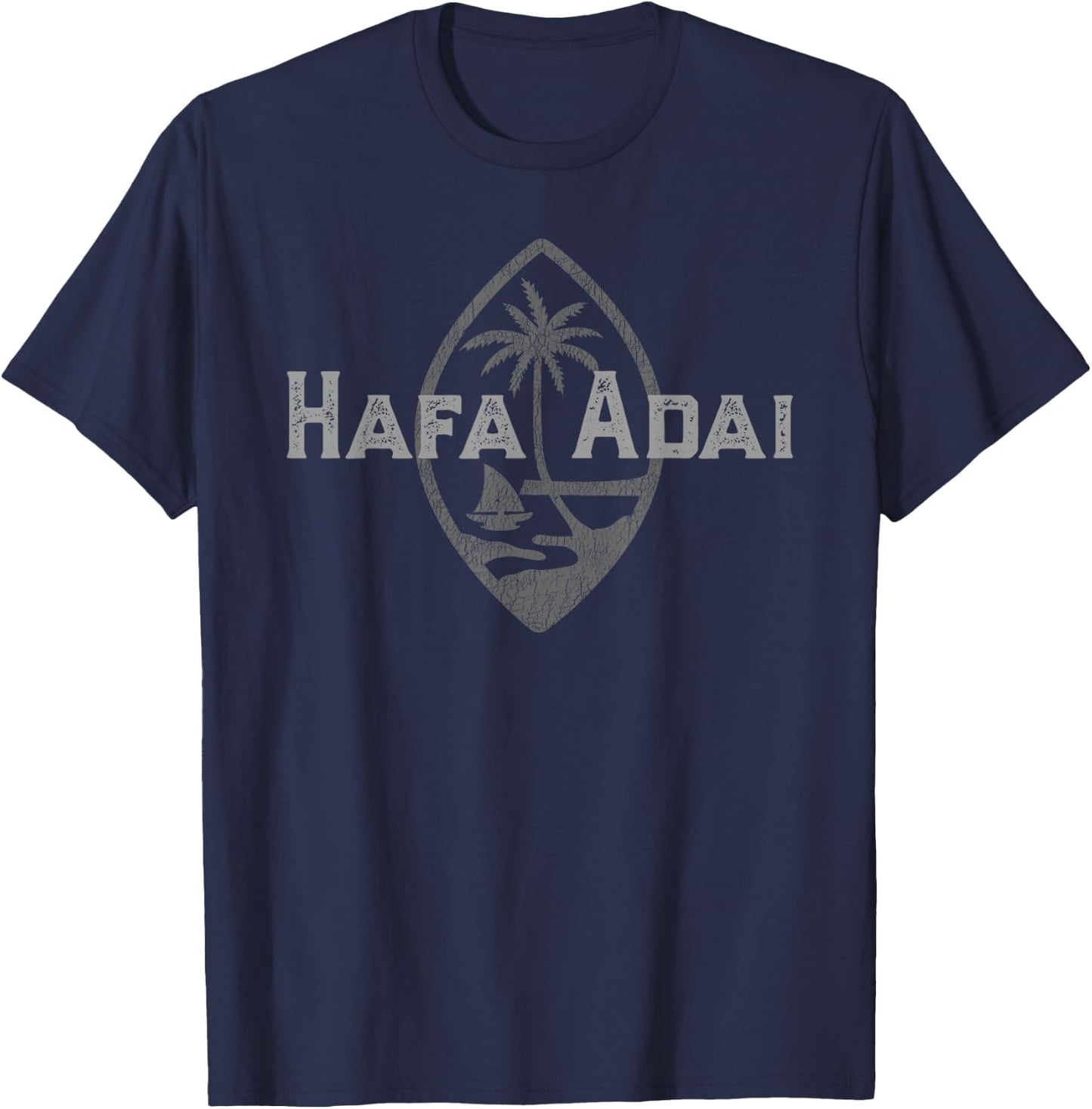 Hafa Adai - Hello from Guam Vintage Design T-Shirt - T-Shirt | Navy