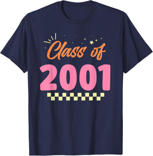 Class Of 2001 Meetup School Graduation Reunion T-Shirt - T-Shirt | Navy
