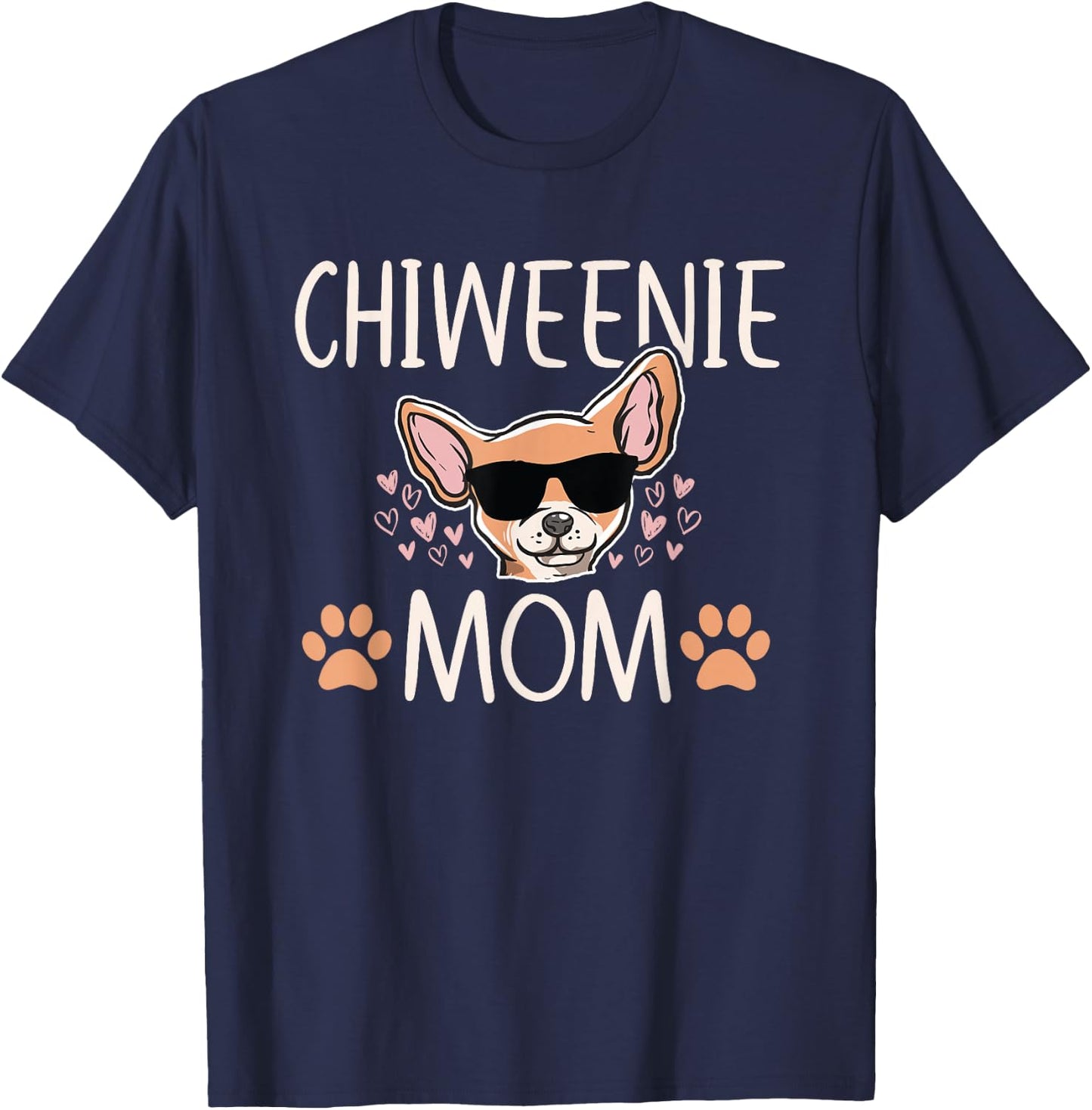 Chiweenie Love Cool Chihuahua Cute Dog Mom Owner Lover Women T-Shirt - T-Shirt | Navy