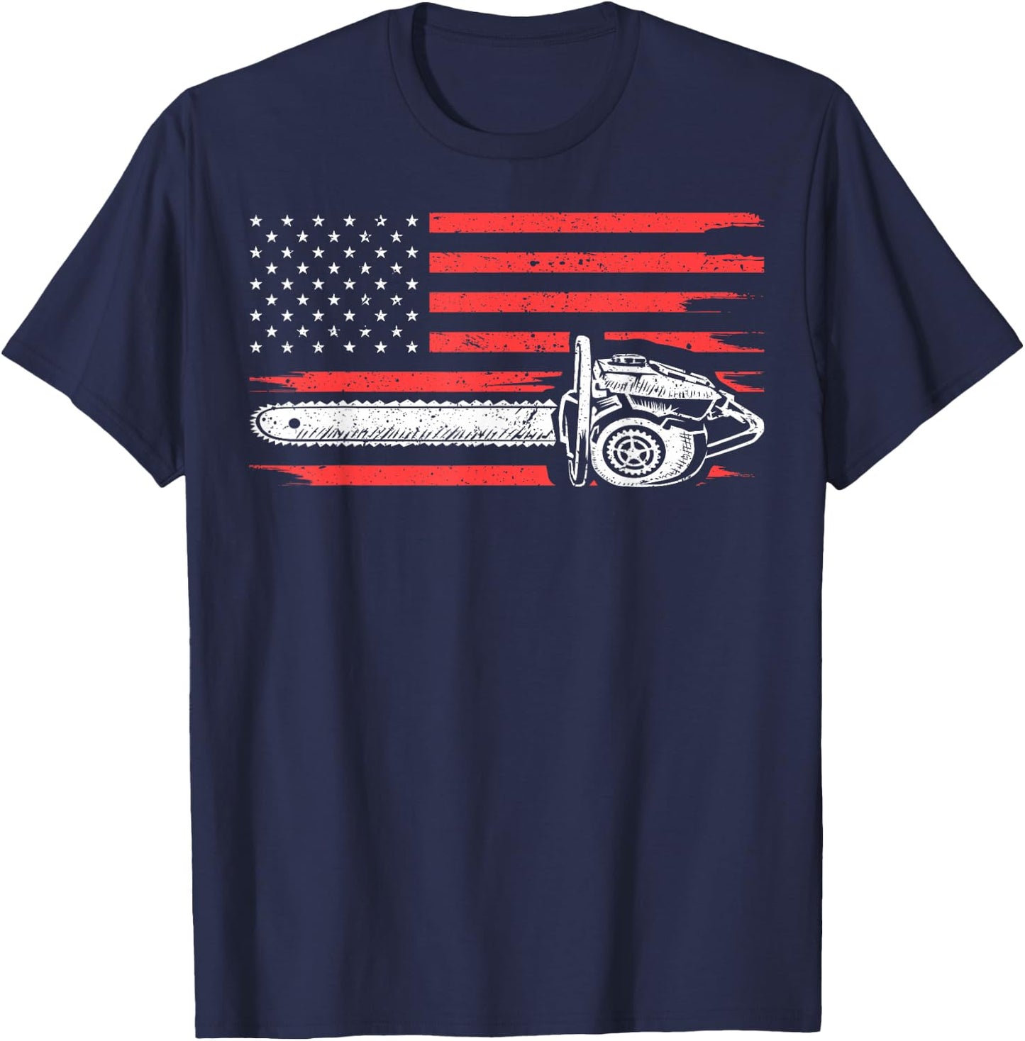 Funny Logger Arborist Gift Men Cool Lumberjack Woodworker T-Shirt - T-Shirt | Navy