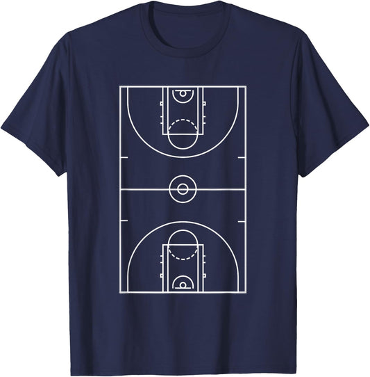 Basketball Court T-Shirt - T-Shirt | Navy
