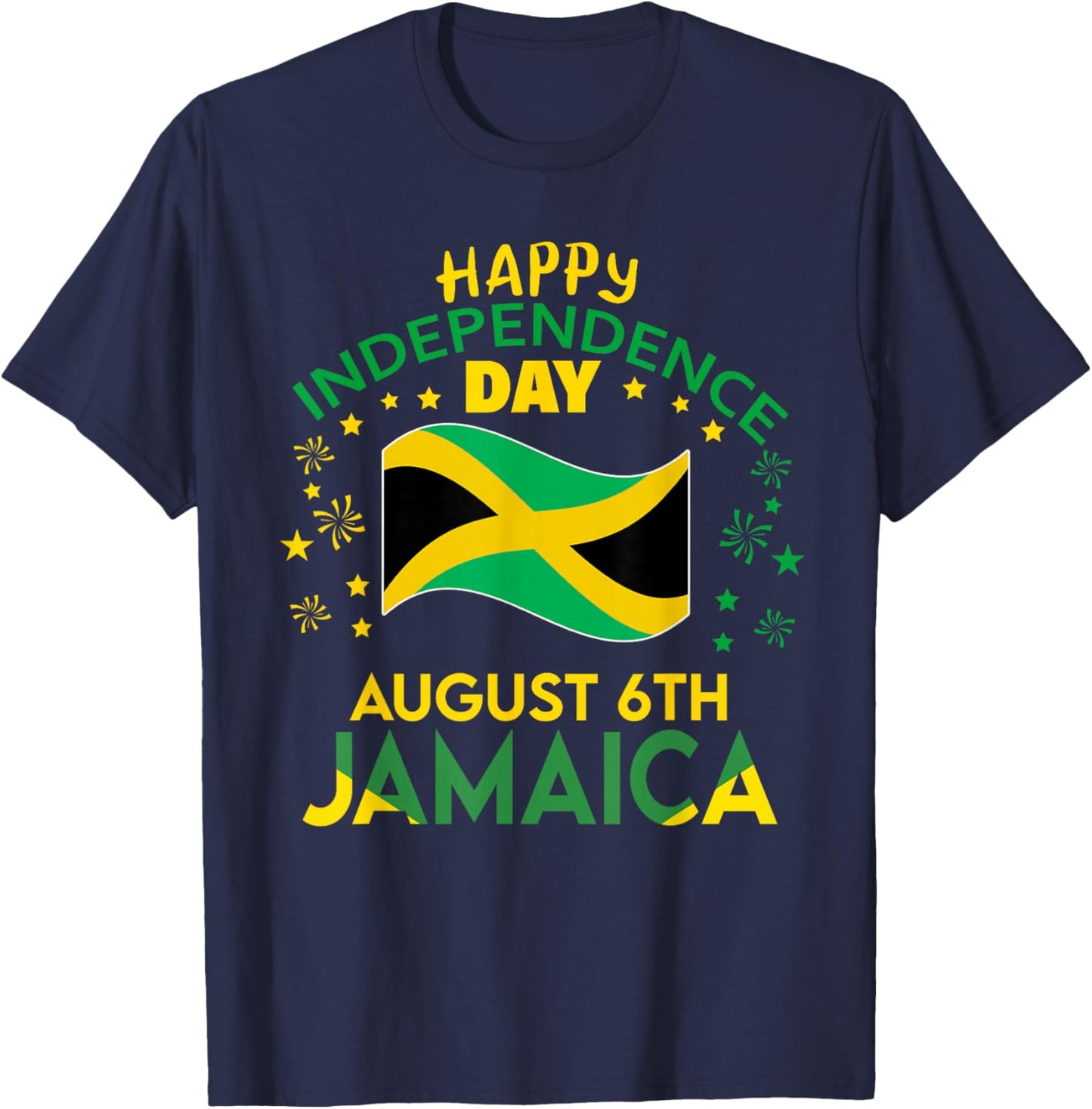 Jamaica 63rd Independence Day Jamaican Pride Jamaica Flag T-Shirt - T-Shirt | Navy