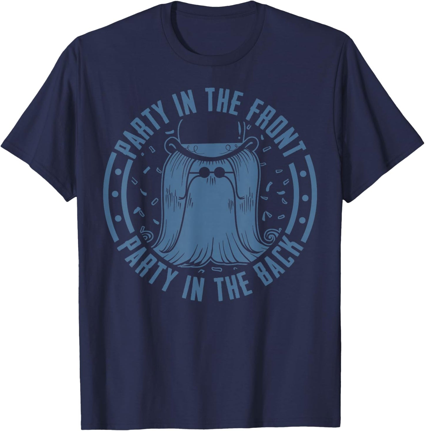 The Addams Family Cousin It Party All Around T-Shirt - T-Shirt | Navy