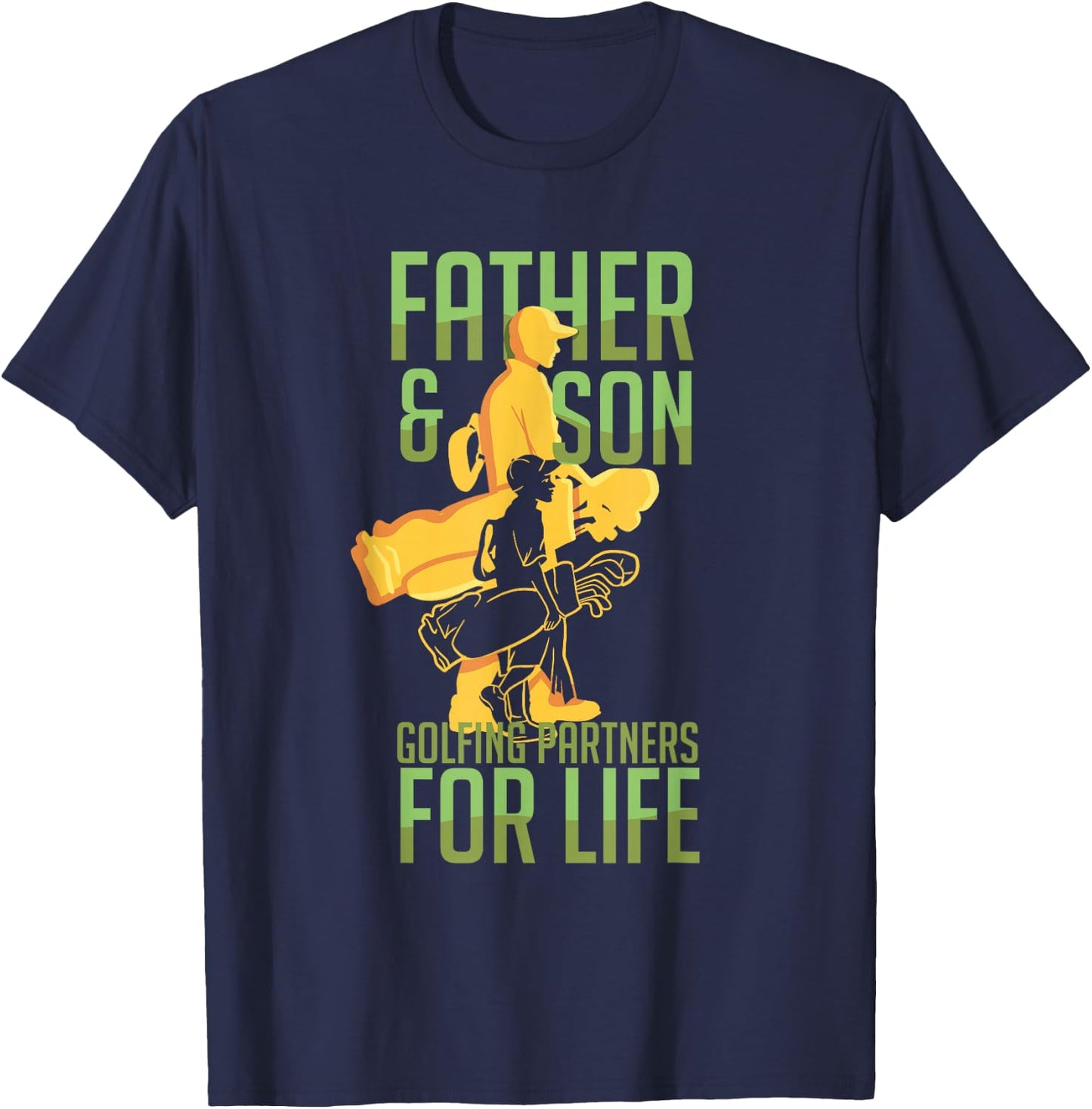 Golf Golfing Father Son Matching Dad T-Shirt - T-Shirt | Navy
