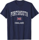 Portsmouth England Vintage Athletic Sports Design T-Shirt - T-Shirt | Navy