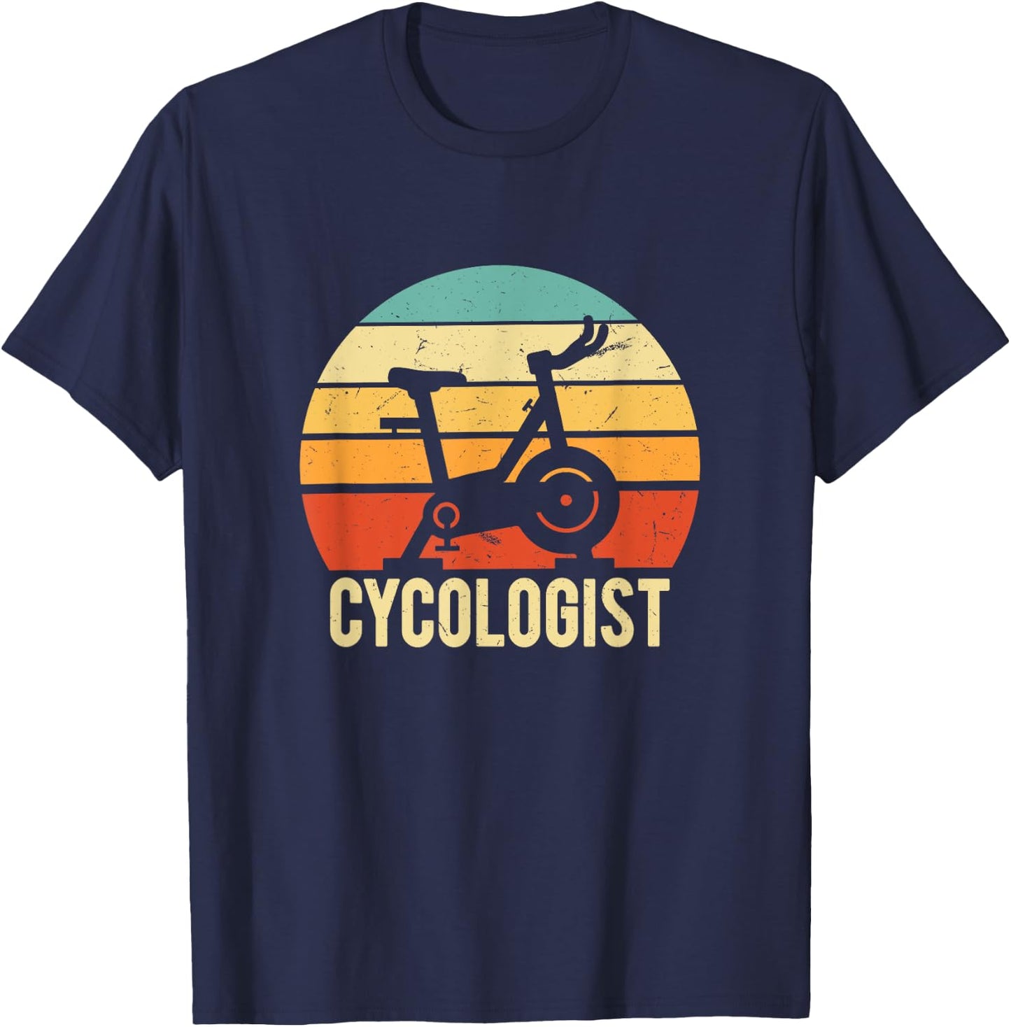 Cycologist Bike Rider | Funny Spin Class Cyclist Gift T-Shirt - T-Shirt | Navy