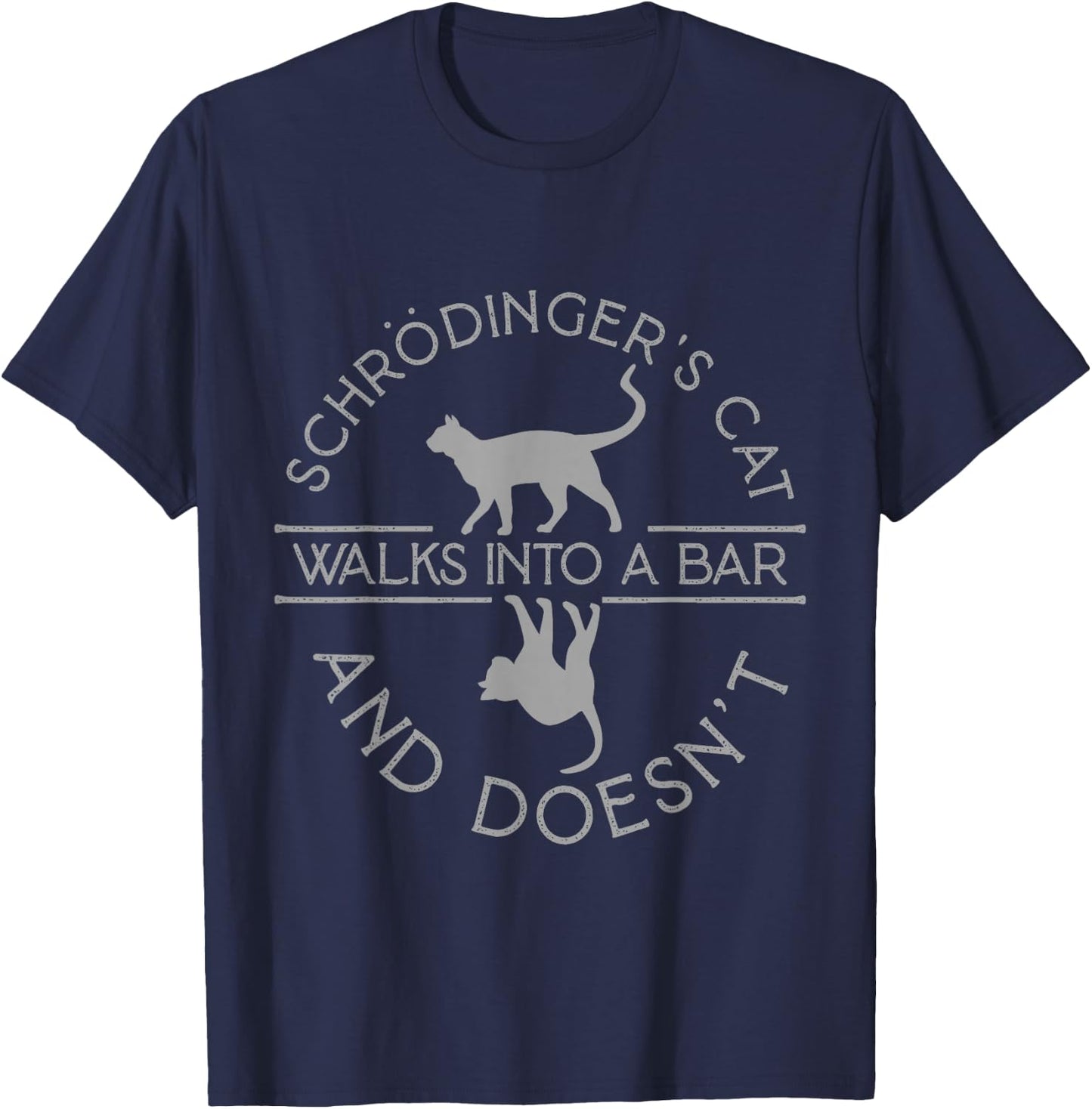 Schrodingers Cat Physics Women Kids T-Shirt - T-Shirt | Navy