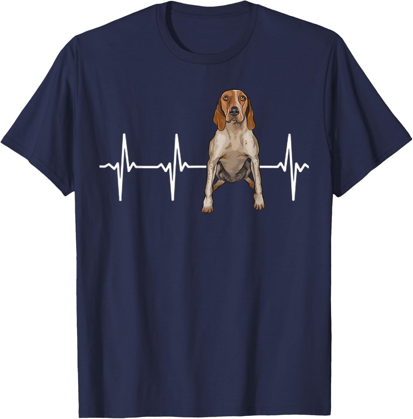 American English Coonhound Heartbeat Dog Lover Men Women Kids T-Shirt - T-Shirt | Navy