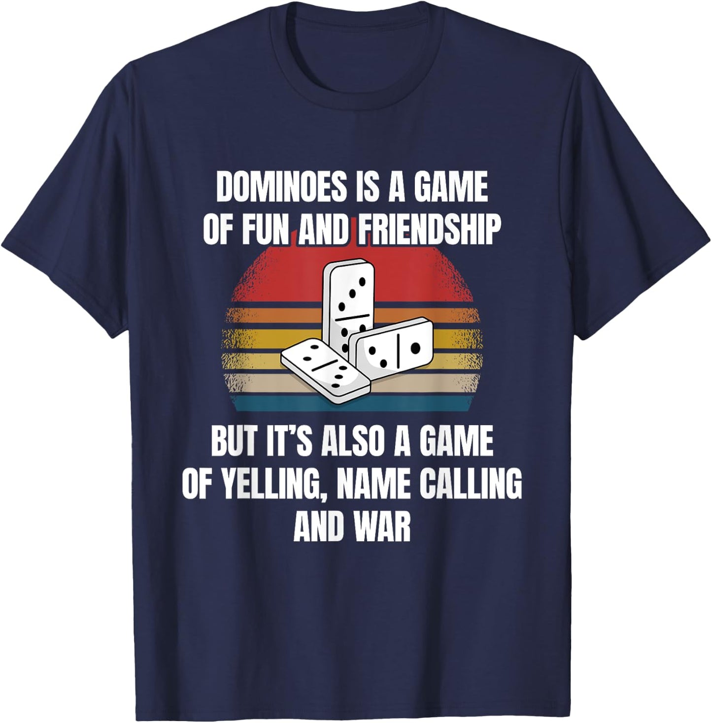 Dominoes Game Domino Hobby Funny Saying Bad Loser Quote T-Shirt - T-Shirt | Navy