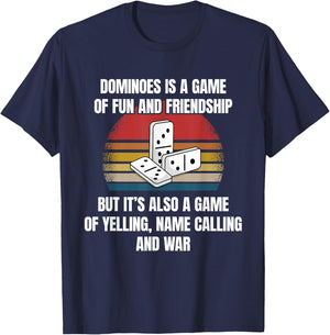 Dominoes Game Domino Hobby Funny Saying Bad Loser Quote T-Shirt - T-Shirt | Navy