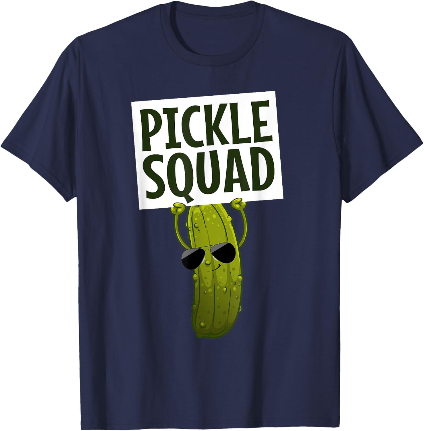 Funny Pickle Design Women Kids Cucumber Pickle Lover T-Shirt - T-Shirt | Navy